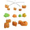 Halloween Orange Pumpkin Baby Crib Mobile Infant Room Nursery Decor Hanging Musical Mobile Crib Toy