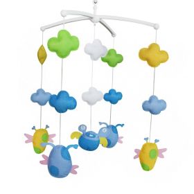 Yellow Blue Cute Butterfly Handmade Baby Musical Crib Mobile Hanging Toy Gift Boys Girls Nursery Room Decor