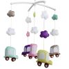 Colorful Cars Handmade Baby Musical Crib Mobile Hanging Toy Gift Boys Girls Nursery Room Decor