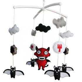 Halloween Demon Baby Crib Mobile Infant Room Hanging Musical Mobile Crib Toy Nursery Decor for Girls Boys