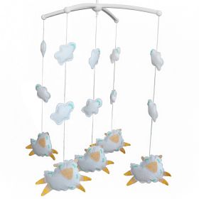 Baby Mobile for Crib White Happy Sheep Cloud Baby Crib Mobile Nursery Room Decor