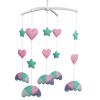 Handmade Cute Animal Baby Crib Mobile Hanging Kids Room Nursery Decor; Pink Green Parachute