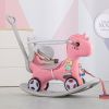 Rocking Horse for Toddlers , Balance Bike Ride On Toys with Push Handle, Backrest and Balance Board for Baby Girl and Boy, Unicorn Kids Riding Birthda