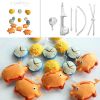 Handmade Baby Crib Mobile Baby Musical Mobile Nursery Room Hanging Animal Toy Decor; Orange Pig