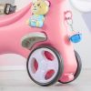 Rocking Horse for Toddlers , Balance Bike Ride On Toys with Push Handle, Backrest and Balance Board for Baby Girl and Boy, Unicorn Kids Riding Birthda