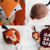 Baby Handmade Fox Pull String Musical Box for Crib Stroller Travel Appease