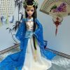 China Ancient Ball-Jointed Doll Blue Lace Chinese Ancient Costume Chinese Style 12-Joints Doll for Kids