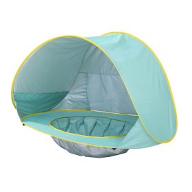 Baby Beach Tent Portable Shade Pool UV Protection Sun Shelter For Infant Outdoor Toys Child Swimming Pool Play House Tent Toys (Option: Light Blue)