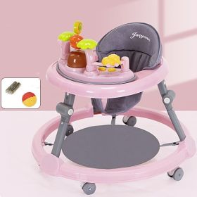 Baby Walker Multi-functional Anti-O-leg Anti-rollover For Boys And Girls (Option: Pink-6Style)