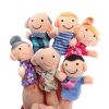 6PCS Puppets soft family finger glove hand educational bed story learning Funny girls toys boys feisty pets finger dolls kids