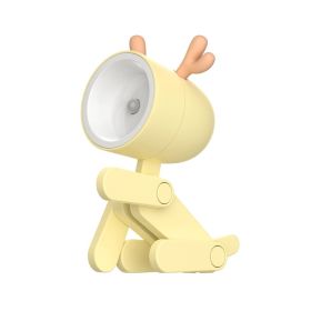 Mini Cute Animal Pet Dog&deer Designer Led Night Light Table Lamp Kids Toys Gifts For Christmas; soft Light For The Baby Room (Color: Yellow, size: Deer)