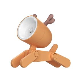 Mini Cute Animal Pet Dog&deer Designer Led Night Light Table Lamp Kids Toys Gifts For Christmas; soft Light For The Baby Room (Color: Orange, size: Deer)