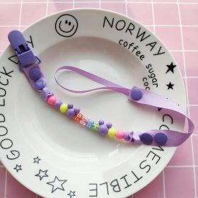 Baby Teether Drop-preventing Chain Pacifier Anti-lost Chain Toy (size: Light Purple)