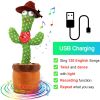 Bluetooth Dancing Cactus Repeat Talking Toy 60/120 Songs Electronic Plush Toys Singing Recording Doll Early Education for Kids