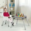 4 in 1 Baby Convertible Toddler Table Chair Set with PU Cushion