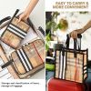 3 Pack Makeup Bag;  Travel Cosmetic Bag with Zipper Handle Waterproof Striped Transparent Toiletry Bag Portable Organizer Cases Set for Women and Girl